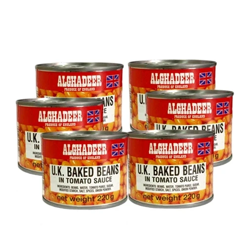 فاصوليا مطبوخة الغدير 220x6 جرام