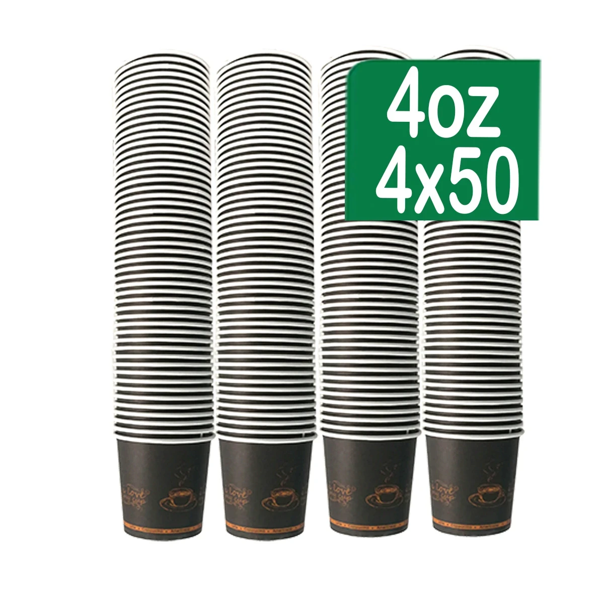 كاسات ورقية 4 أونز 50x4