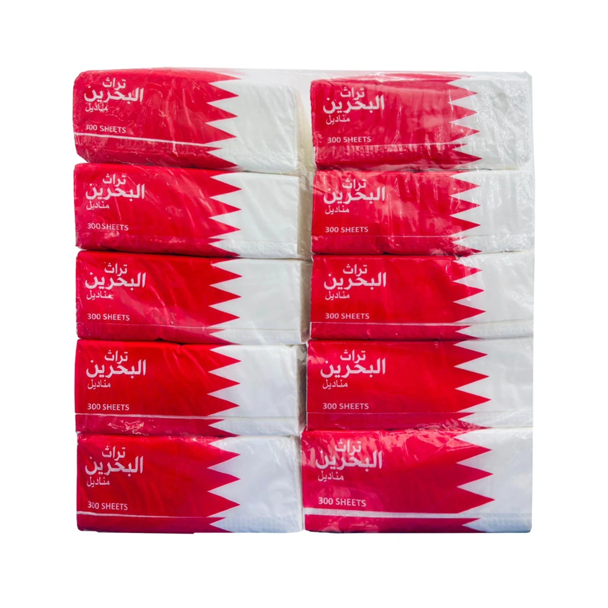 مناديل تراث البحرين 10 × 300 ورقة