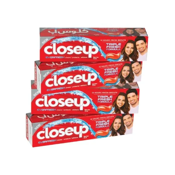 كلوس أب معجون أسنان أحمر حار مل75 x4 مل