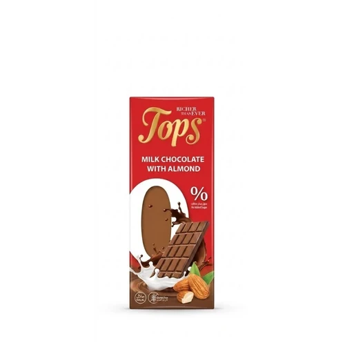 100g Milk Chocolate Almond Bar - TOPS
