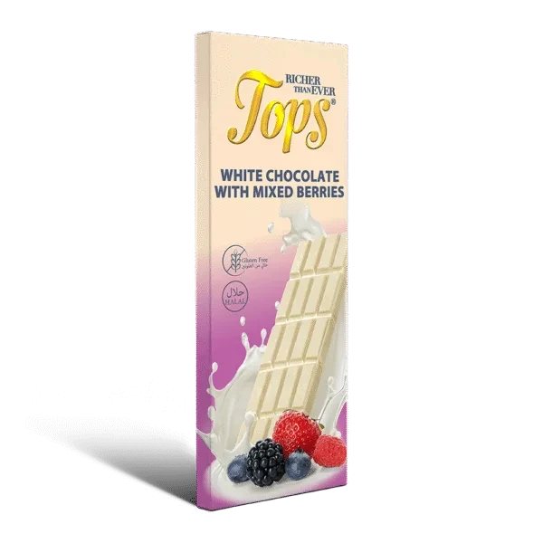 White Chocolate With Mixed Berries 100g - TOPS