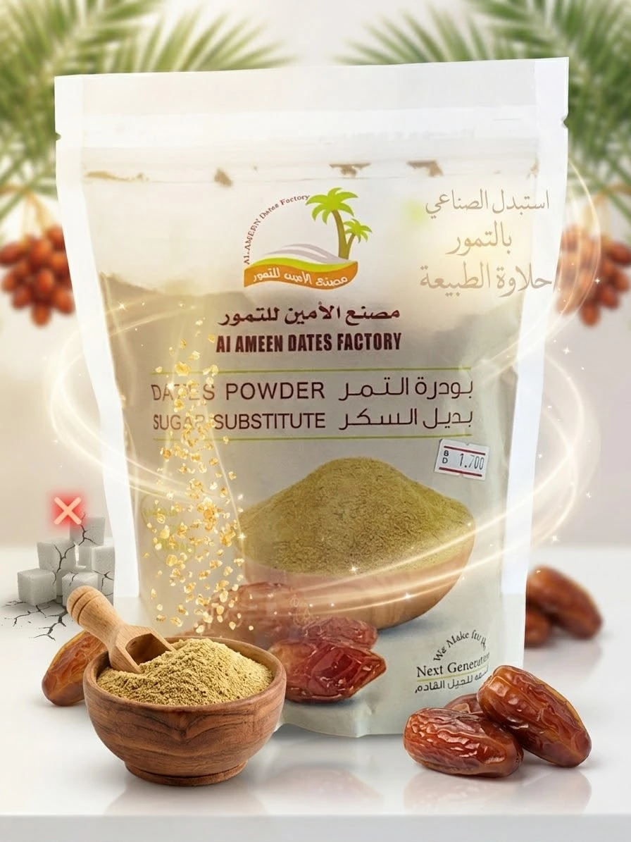 Date powder, sugar substitute, 500g - Al-Amin Dates Factory