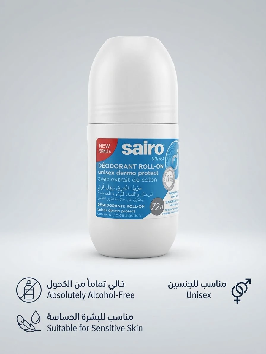 SAIRO Cottonseed Antiperspirant for Men and Women, Sensitive Skin, 50ml