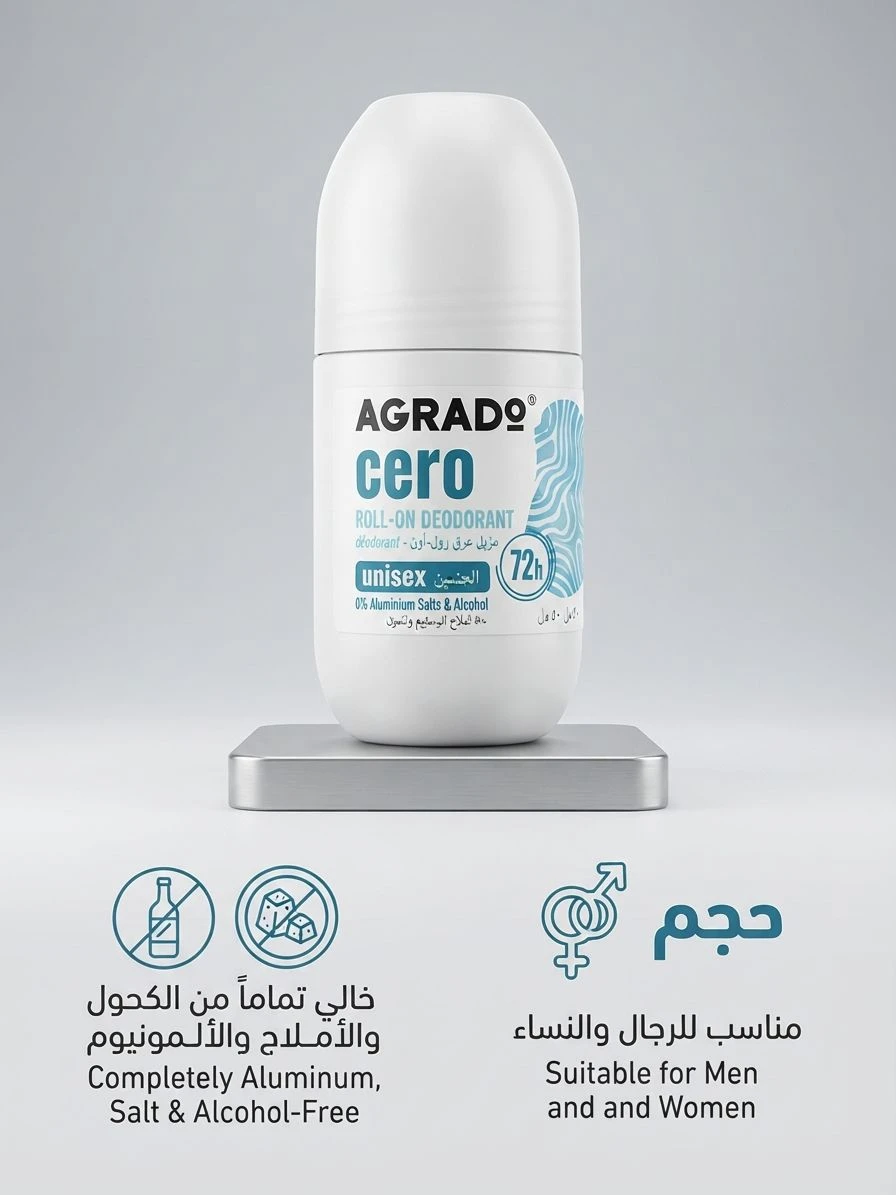 Cero Unisex Roll-On Deodorant 50ml - AGRADO