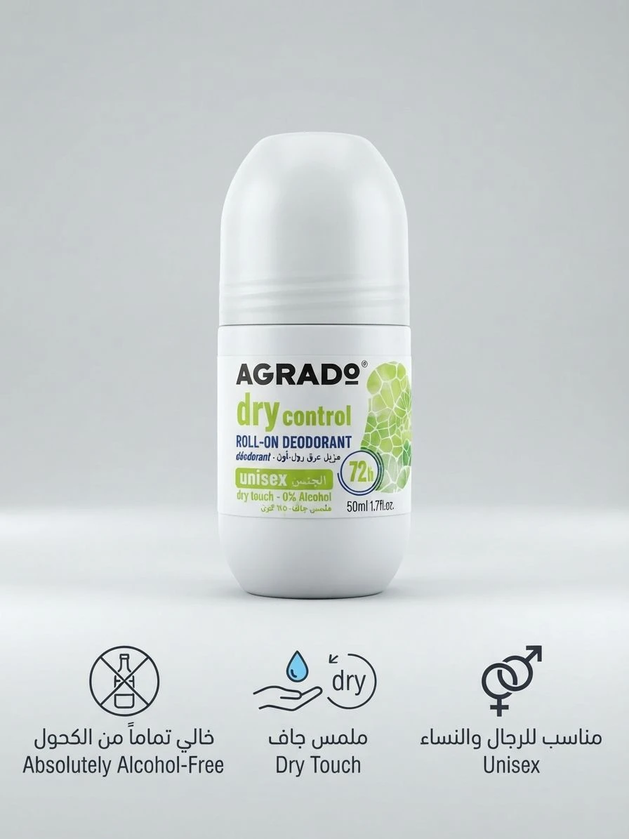 Dry Control Unisex Roll-On Deodorant 50ml - AGRADO