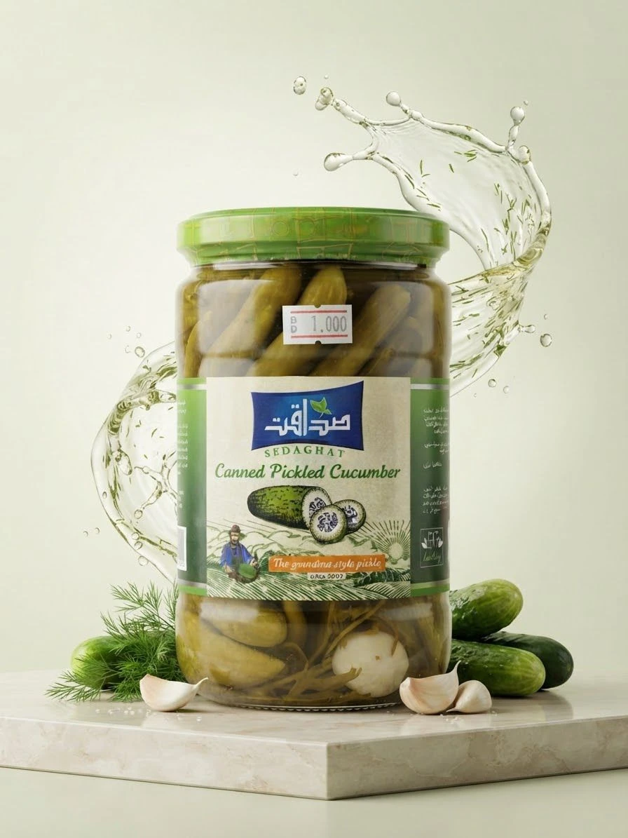Iranian Pickled Cucumbers 670g - Sedaghat