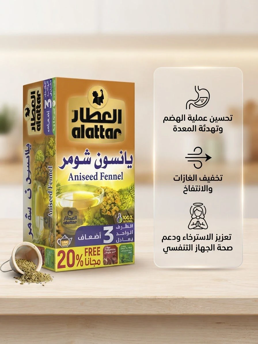 Anise and fennel tea, 20 servings - Attar
