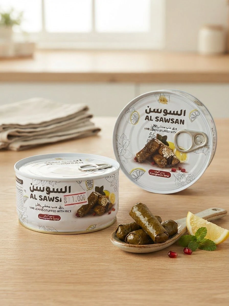 Stuffed grape leaves with rice and pomegranate molasses 300g - Al-Sawsan