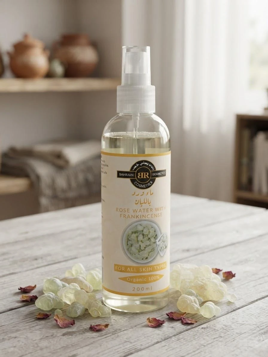 Organic Rose Water with Frankincense 200ml - BAHRAIN BEAUTY SHOP