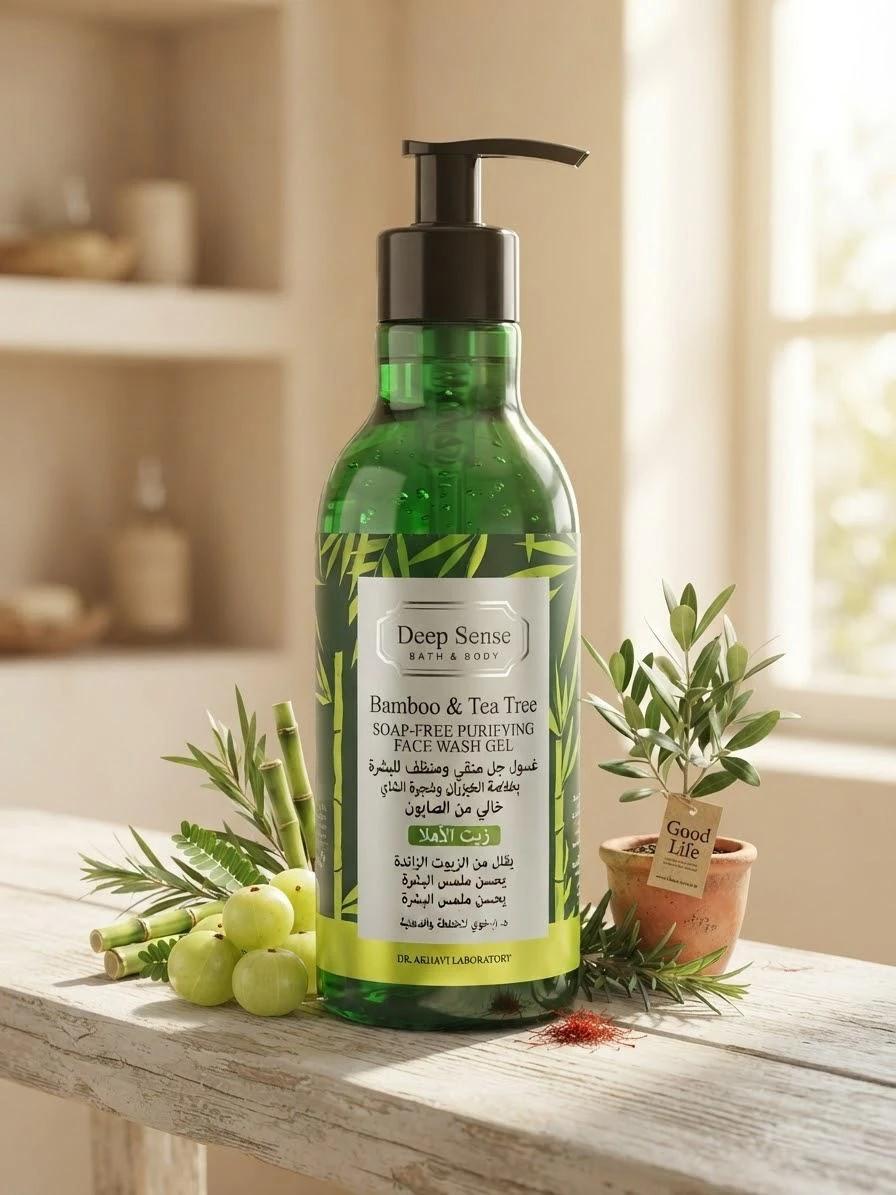 Bamboo & Tea Tree Face Wash Gel 250ml - DEEP SENSE