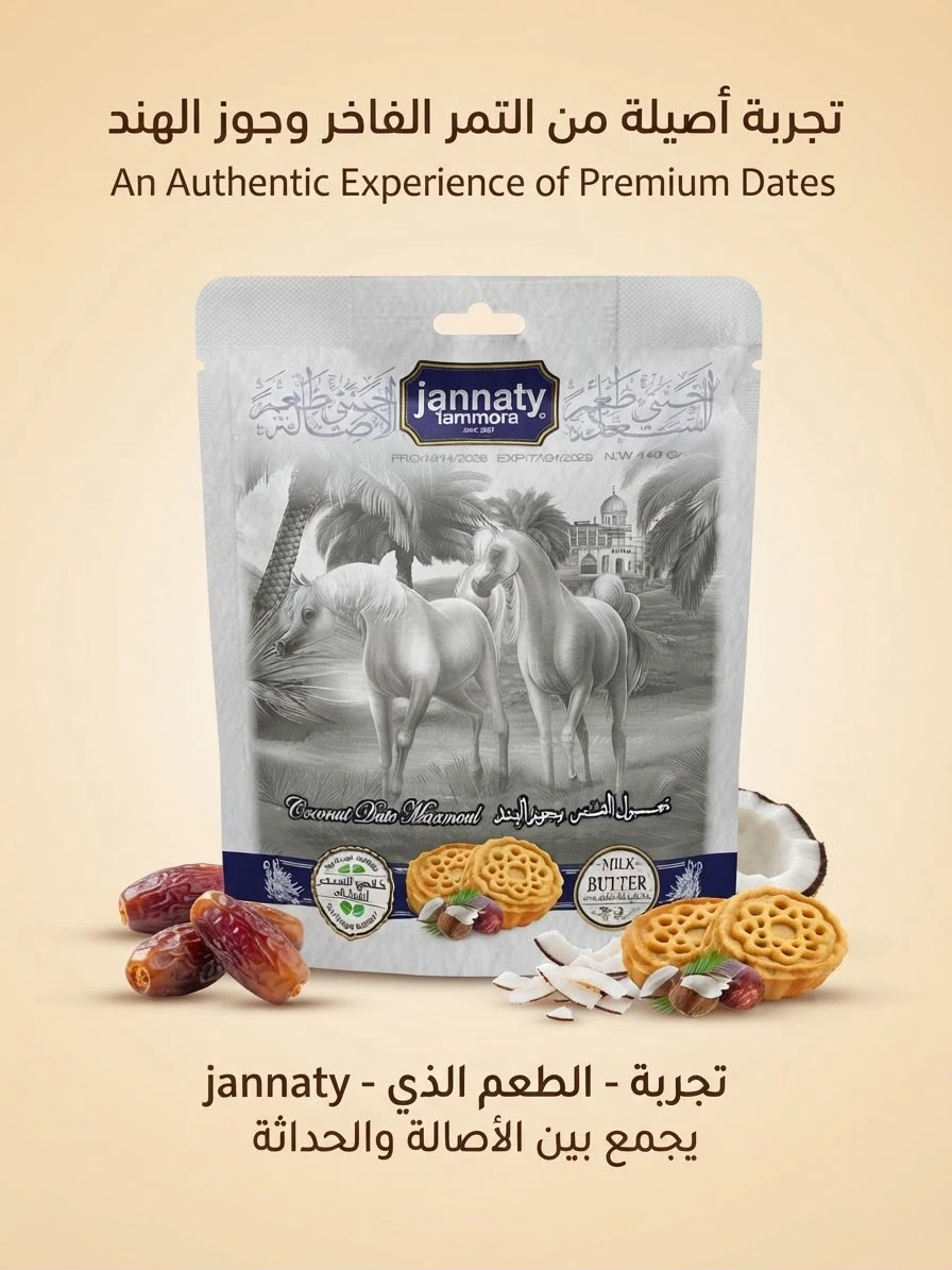 Sugar-Free Date and Coconut Maamoul 400g - JANNATY