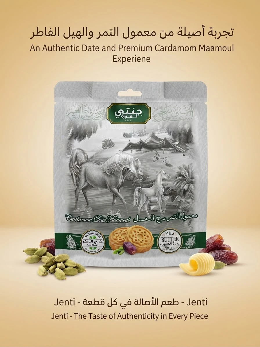 Sugar-Free Date Maamoul with Cardamom 400g - Jannati