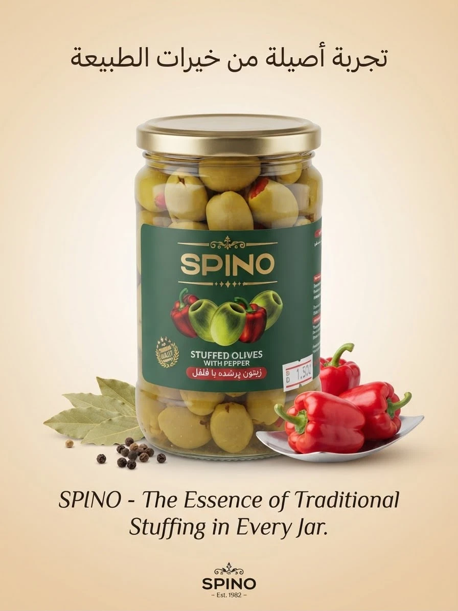 Stuffed Olive With Red Pepper 700g - SPINO