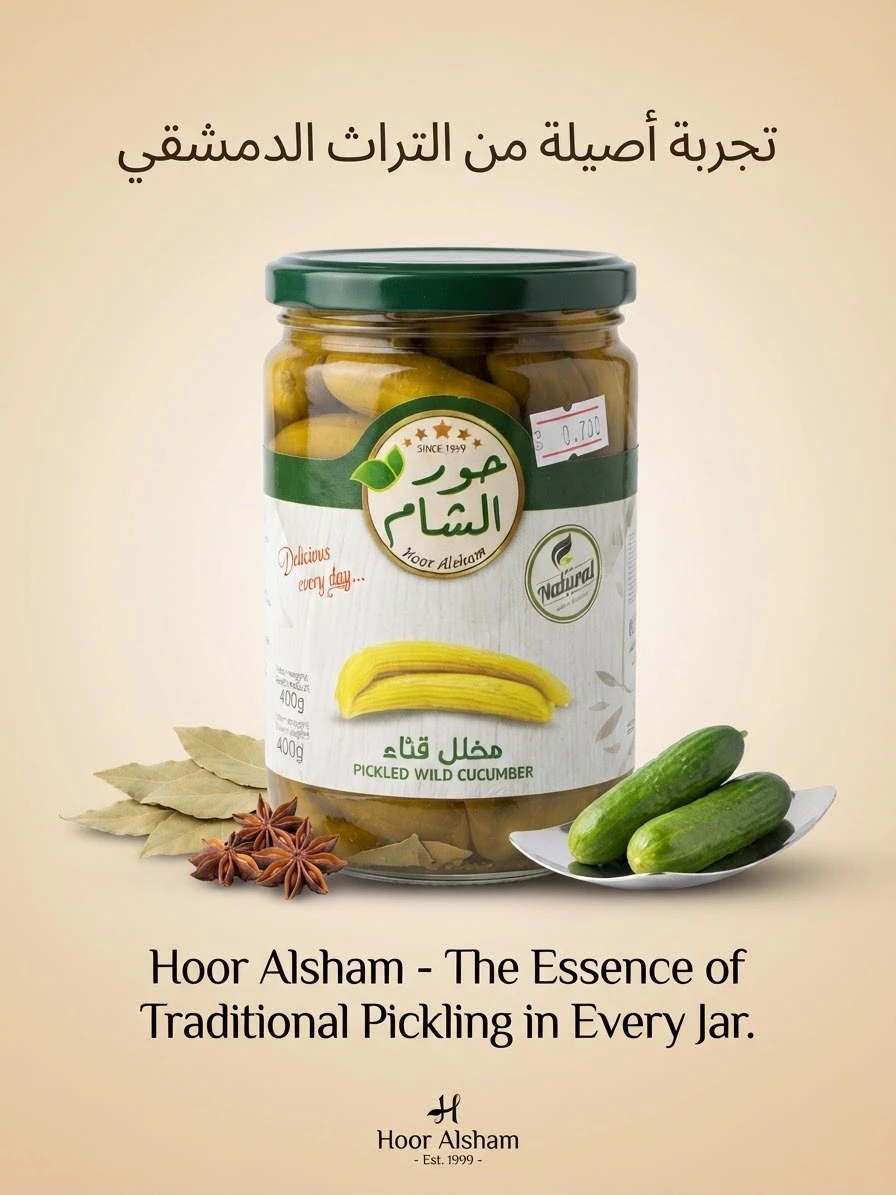 Pickled Armenian Cucumber 600g - Hoor Al-Sham