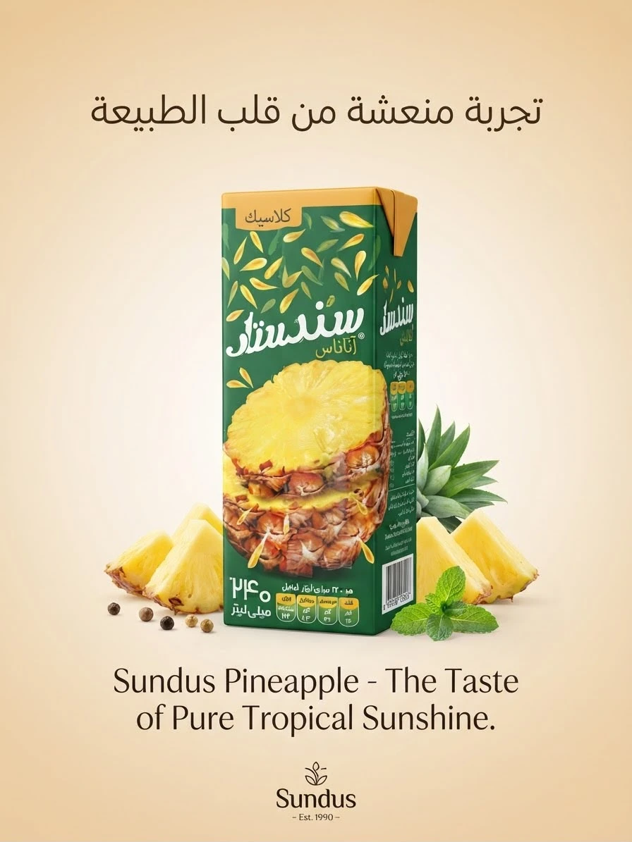 Pineapple Drink With Pulp 240ml - SUNSTAR