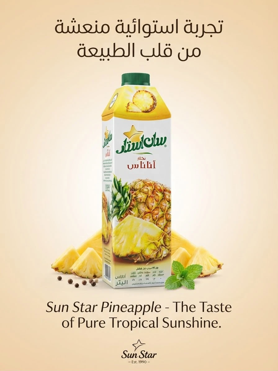 Pineapple Nectar 1L - SUNSTAR