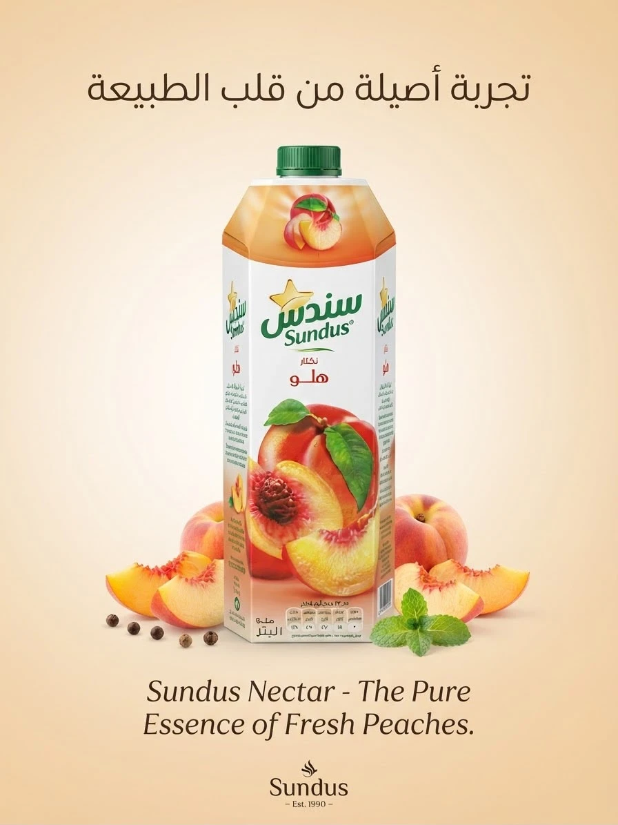 Peach Nectar 1L - SUNSTAR