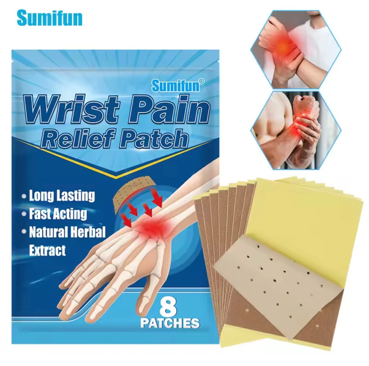 Wrist Pain Relief Patch 8pcs - SUMIFUN