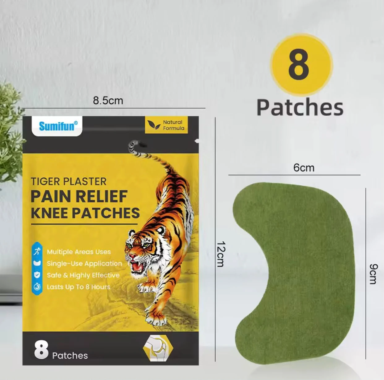 Tiger Plaster Knee Patch 8pcs - SUMIFUN