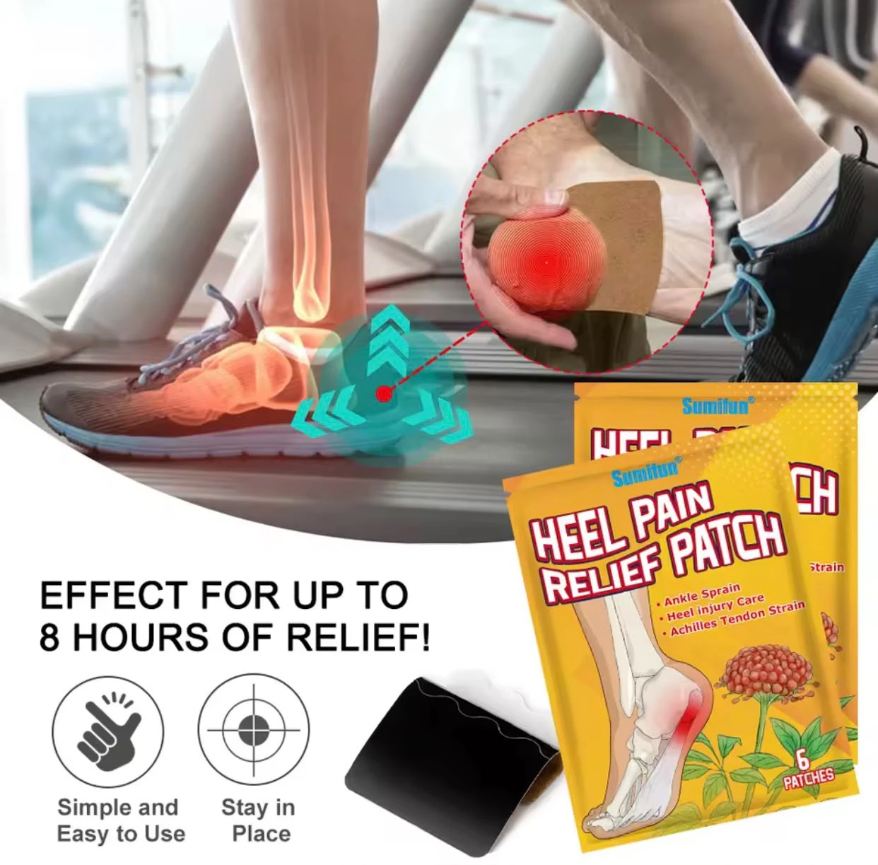 Heel Pain Relief Patch 6pcs - SUMIFUN