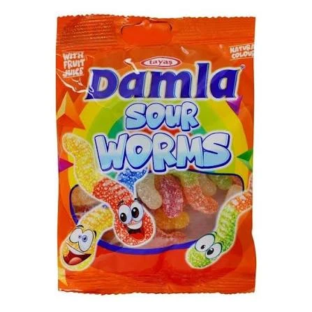 Sour Worms 80g- DAMLA