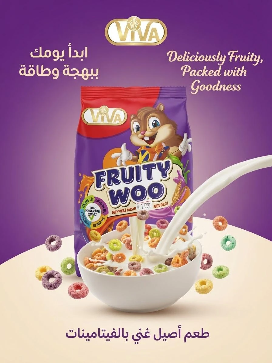 Fruity Woo Corn Flakes 250G - VIVA