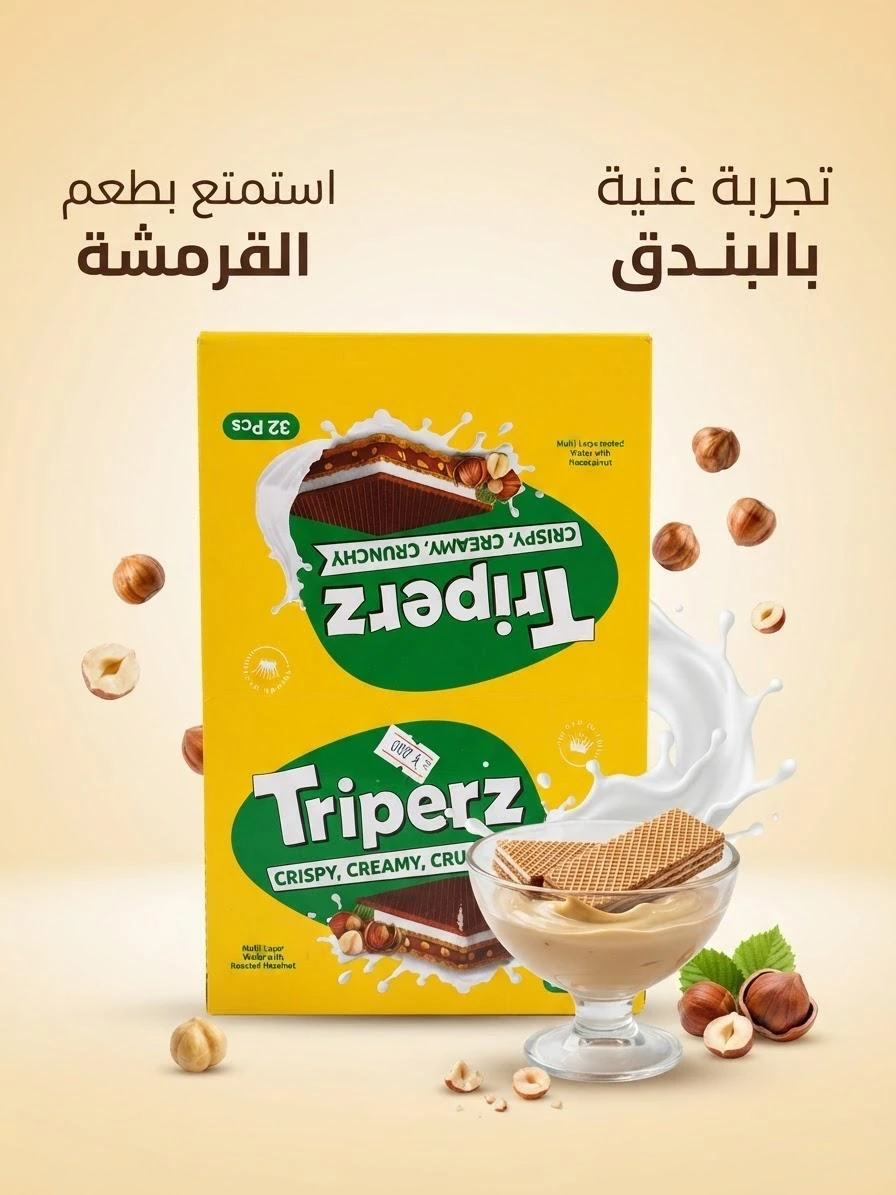 Crispy Wafer With Roasted Hazelnut 25g*32 - TRIPERZ