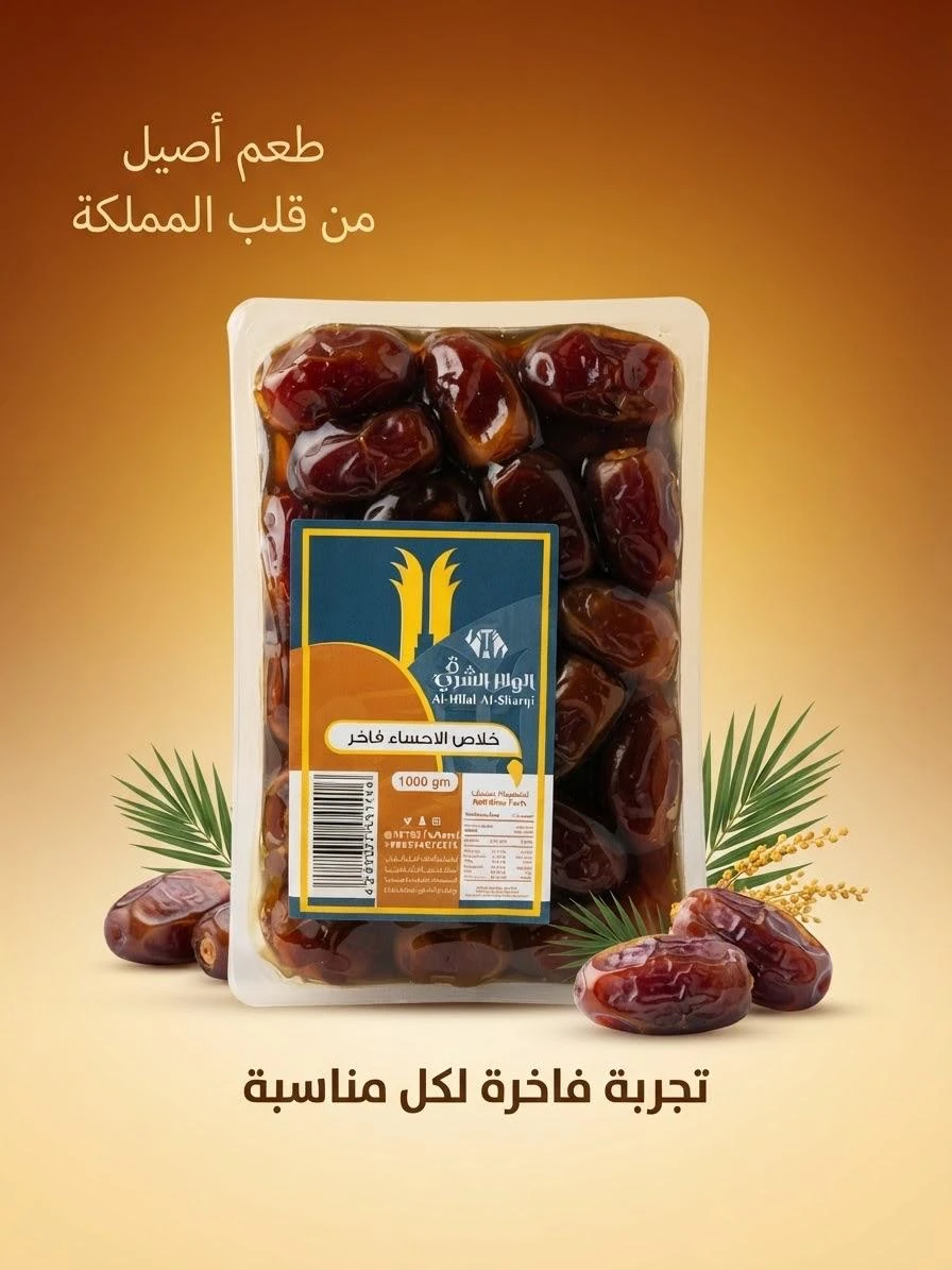 Premium Al-Ahsa Khalas Dates (1 kg) – Al-Hilal Al-Sharqi