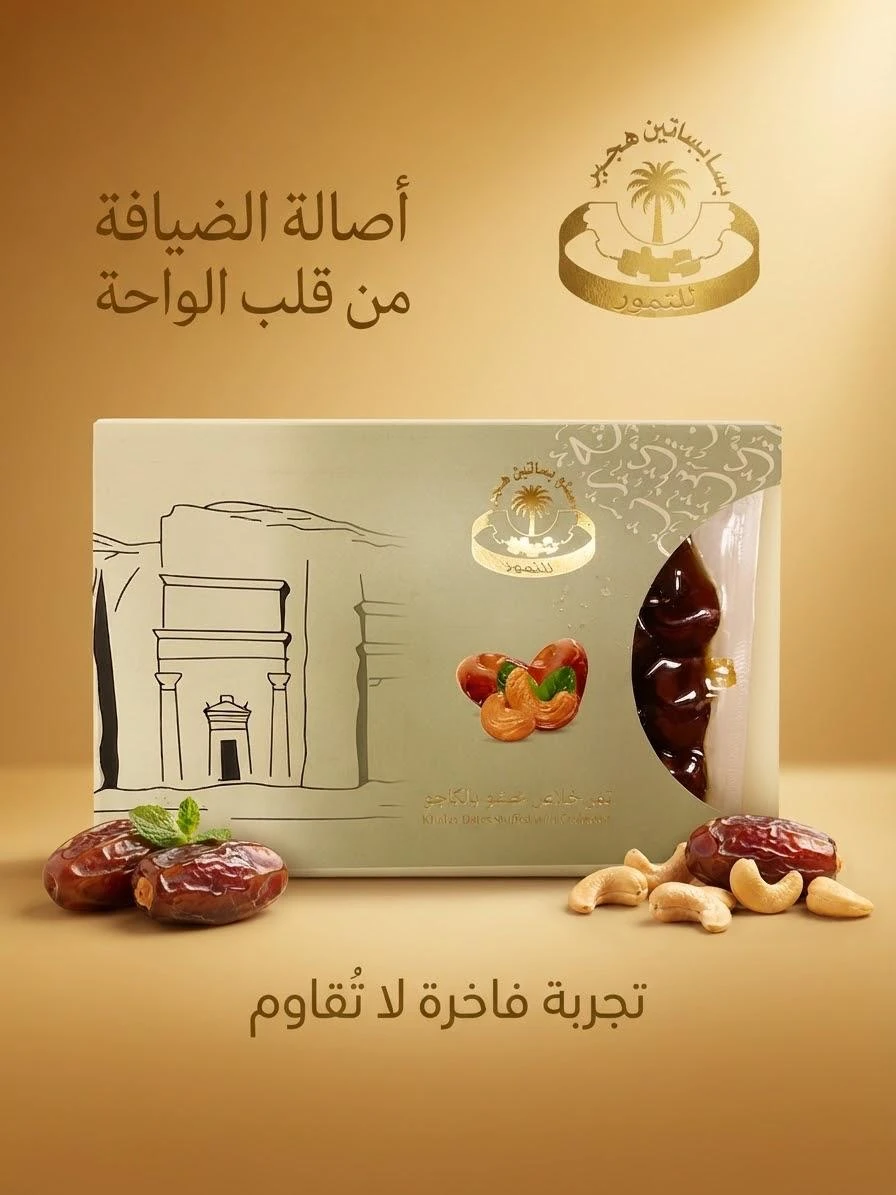 Basateen Hajar Factory – Premium dates stuffed with cashews