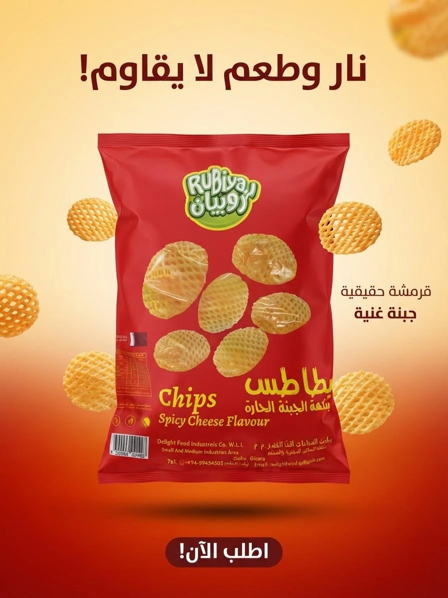 Hot Cheese Flavored Potato Snacks (20g x 20) - Shrimp Brand