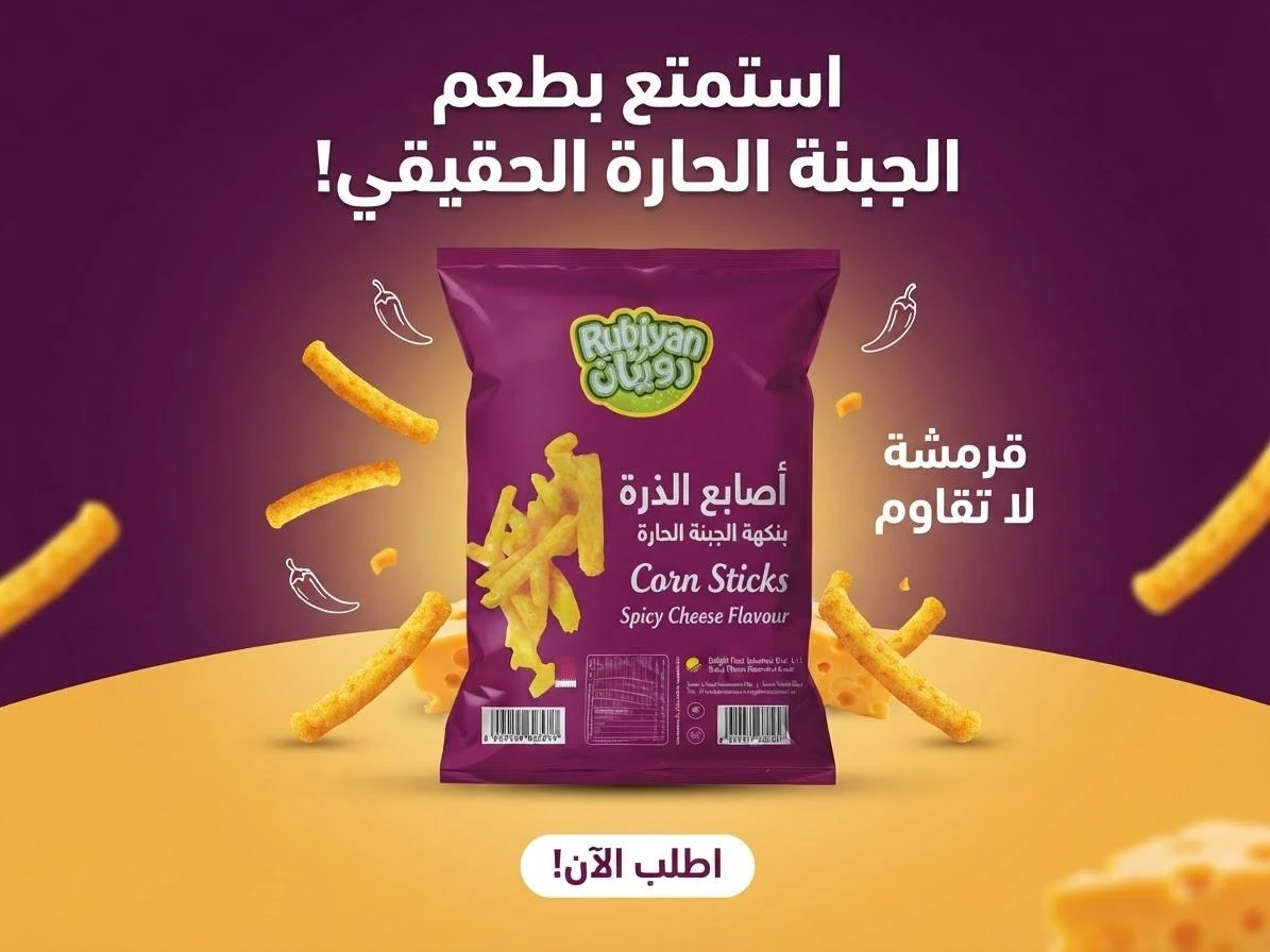 Hot Cheese Flavored Potato Snacks (20g x 20) - Shrimp Brand