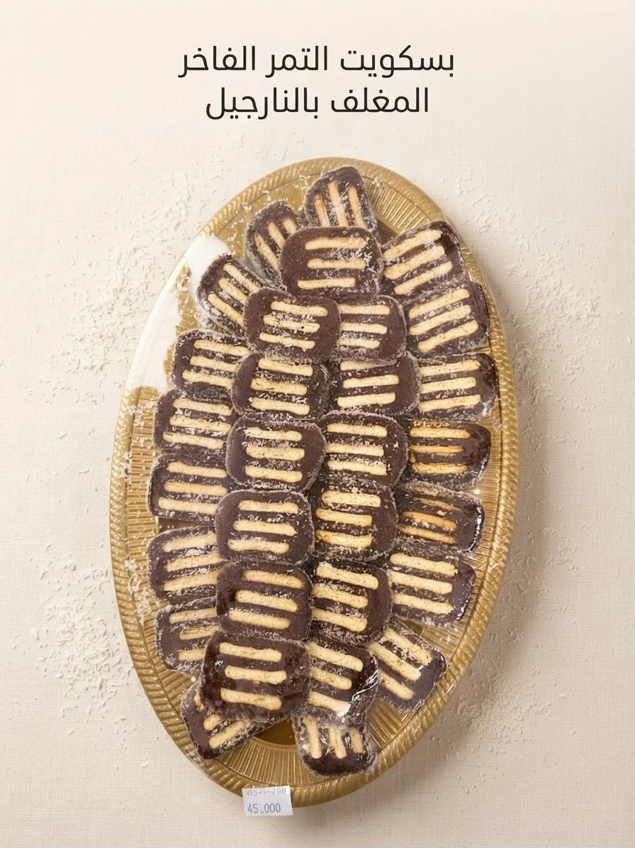 Date Biscuits Coated with Coconut – Biscuits and Sweets