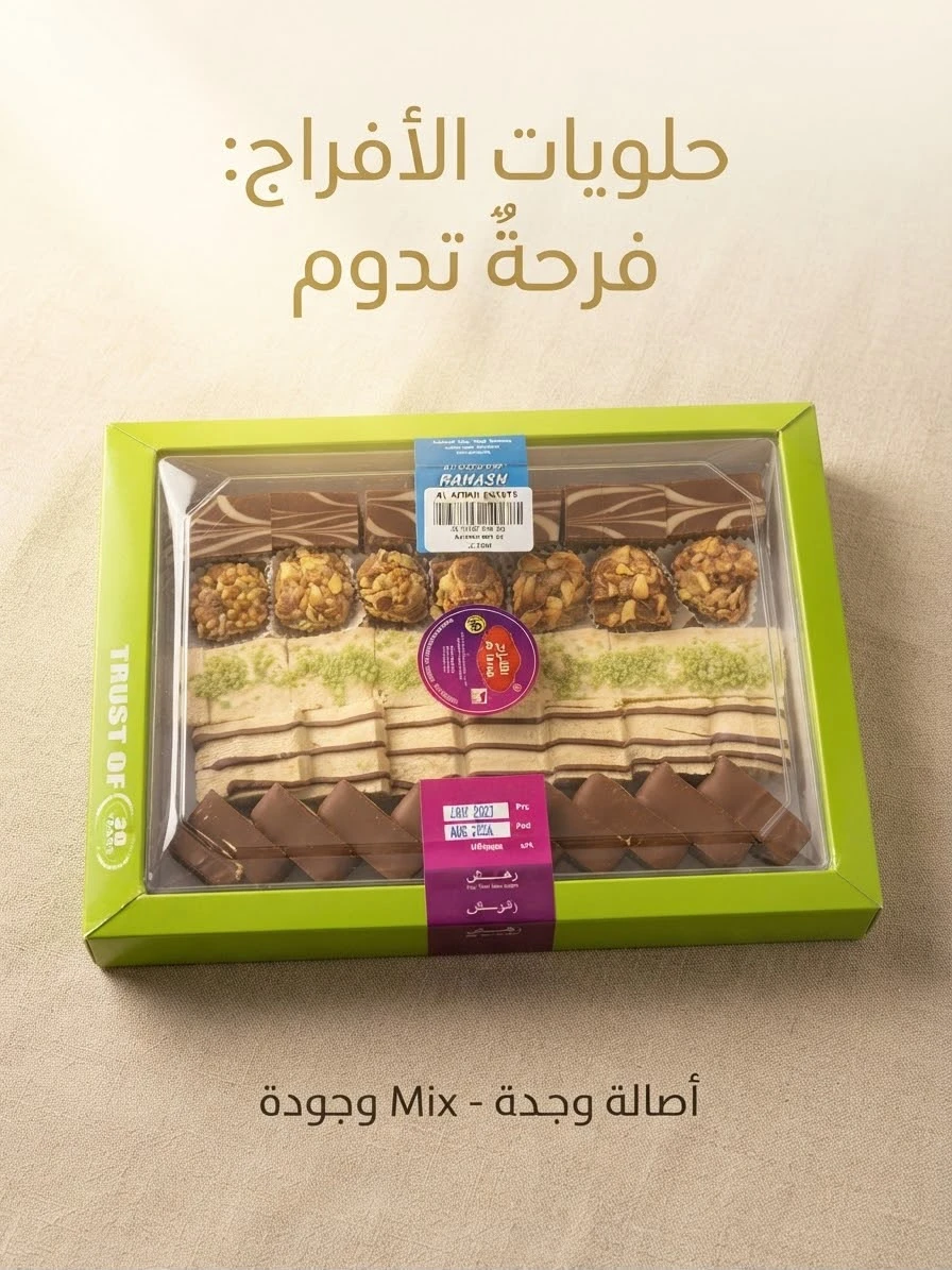 Assorted Square Rahash 600g - Noor Al-Afrah