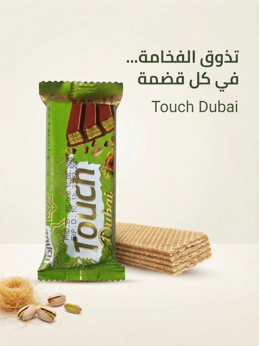 Touch Dubai X3 Pistachio Cream Wafers 1pcs - AKAI