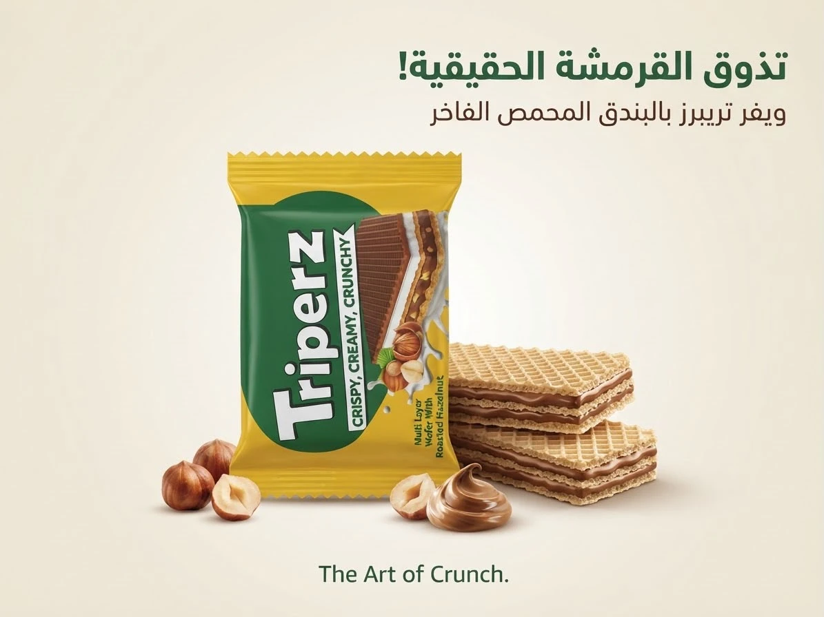 Crispy Wafer With Roasted Hazelnut 25g - TRIPERZ