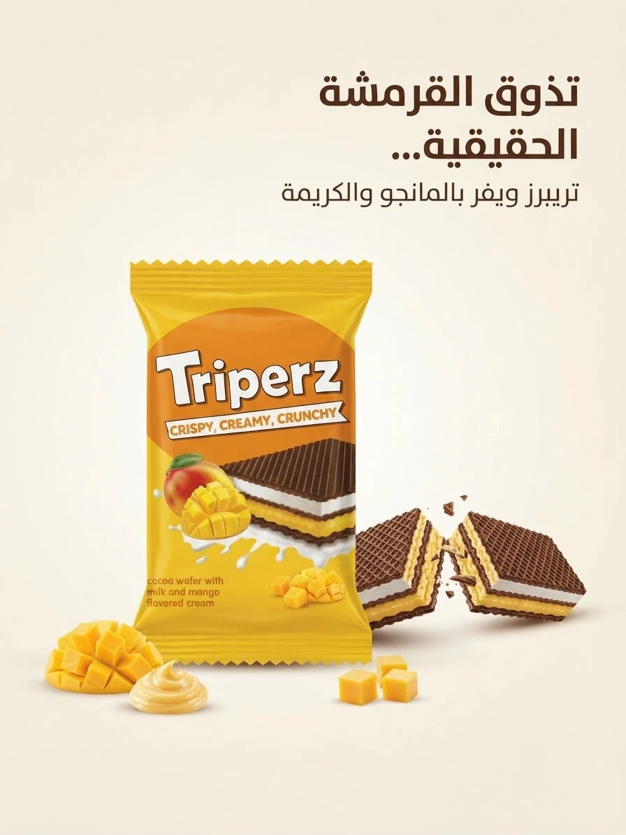 Crispy Wafer With Mango Cream 25g - TRIPERZ