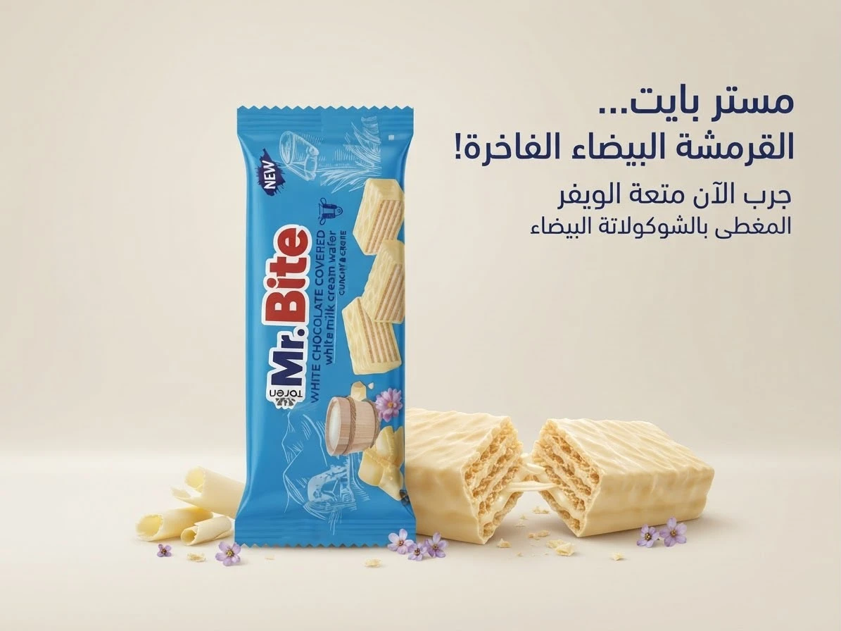 Mr.Bite White Milk Cream Wafer 1pcs - TOREN