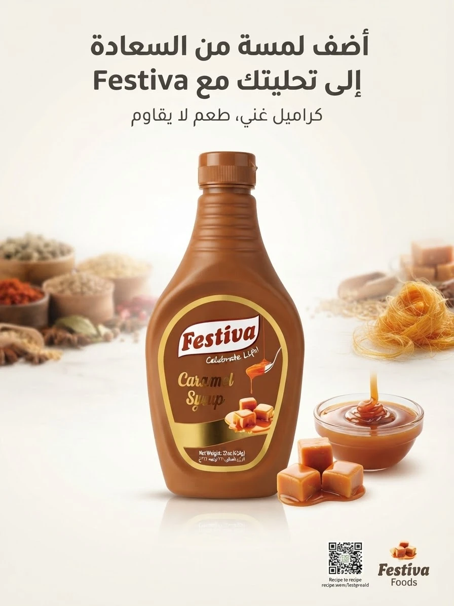 Festiva caramel syrup 625gr