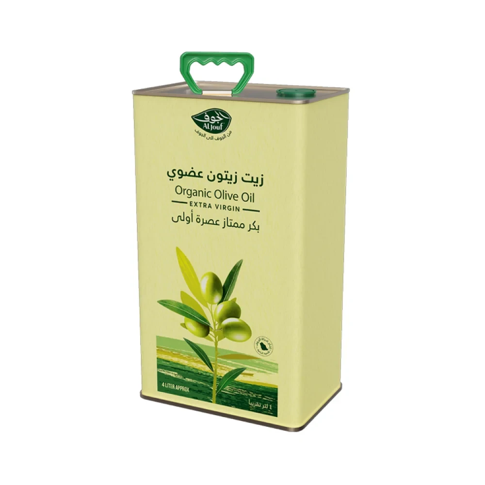 Al-Jouf Organic Extra Virgin Olive Oil (First Cold Press) – 4 Liters