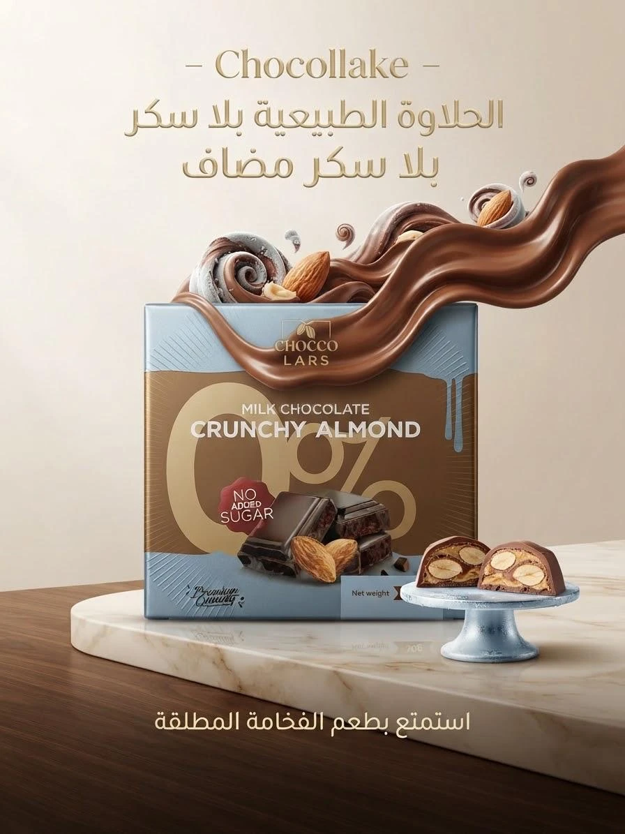 Almond Chocolate No Added Sugar 70g - CHOCO LAKE