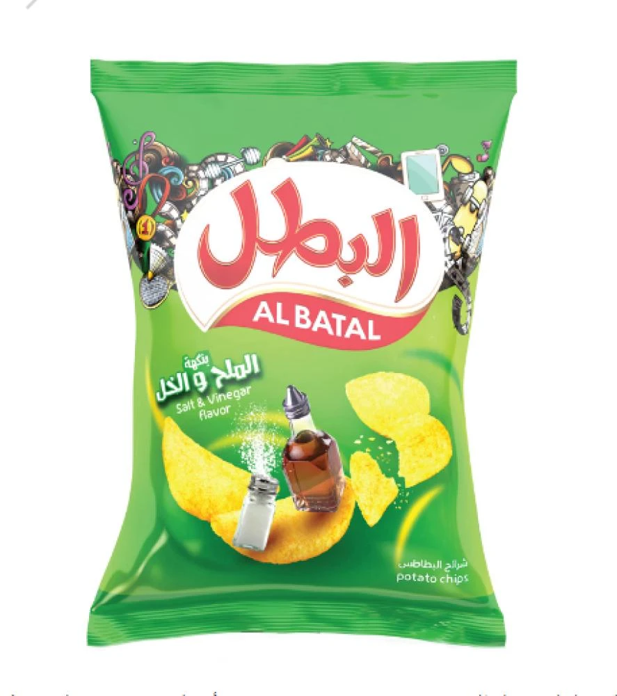 Al Batal Salt & Vinegar Chips 12g x 20 - Al Batal