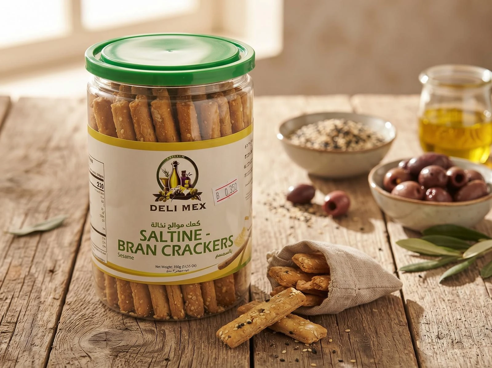 Savory bran cookies with thyme 350g - DELI MEX